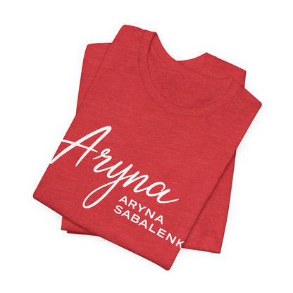 Sabalenka Classic White Tee — Plain Short Sleeve T-Shirt