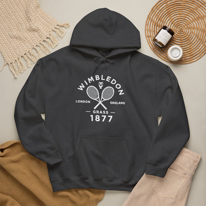 Wimbledon 1877 Tennis Hoodie — Classic Racquets Logo Pullover