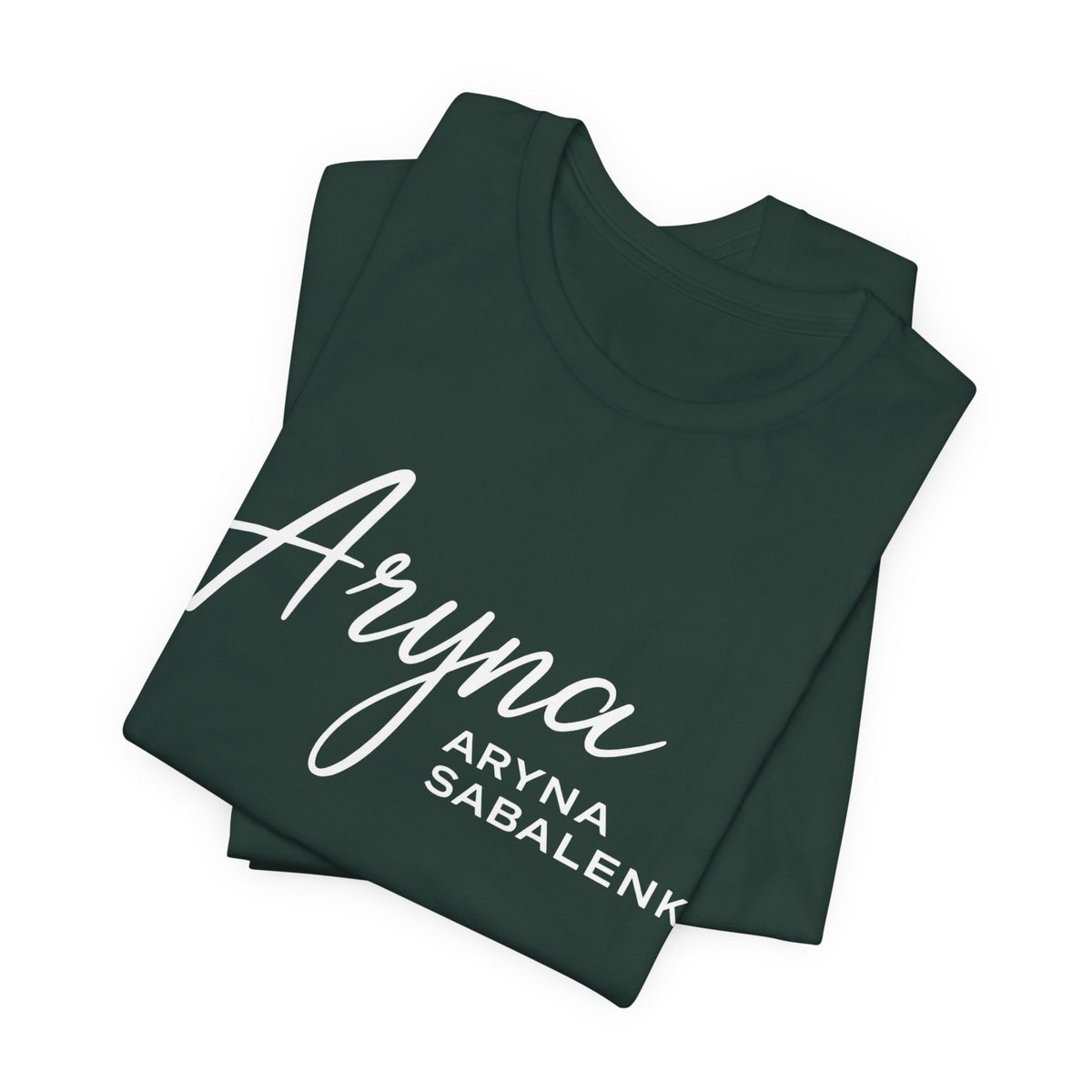 Sabalenka Classic White Tee — Plain Short Sleeve T-Shirt