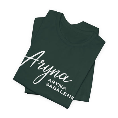 Sabalenka Classic White Tee — Plain Short Sleeve T-Shirt