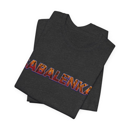 Sabalenka Tennis T‑Shirt — Bold Text Fan Tee