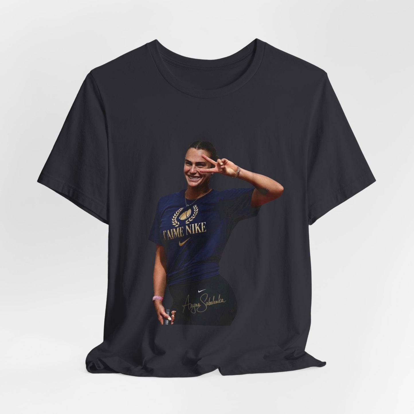 Aryna Sabalenka T-Shirt —Graphic Tee with Smiling Player Photo