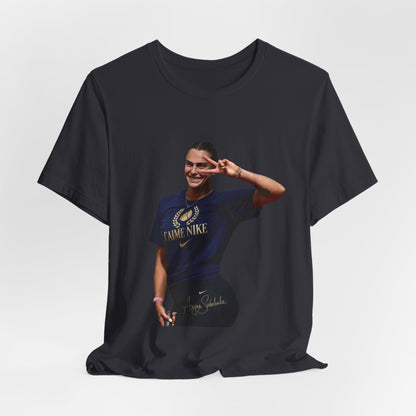 Aryna Sabalenka T-Shirt —Graphic Tee with Smiling Player Photo