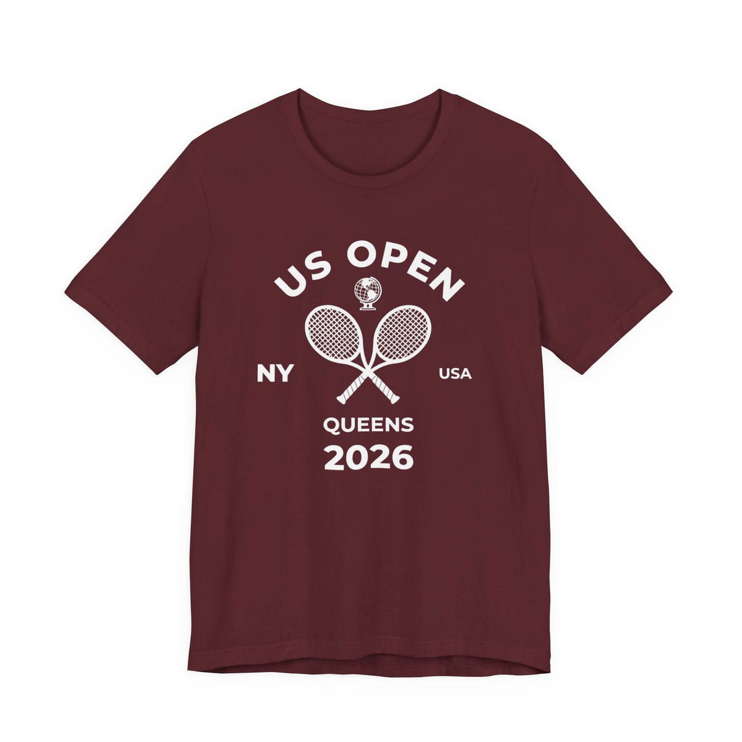 US Open Queens 2026 Tennis Tee — NY USA Vintage Racket T-Shirt
