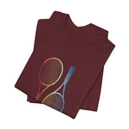 Tennis Rackets Tee — Vintage Wooden Racquets Graphic Shirt