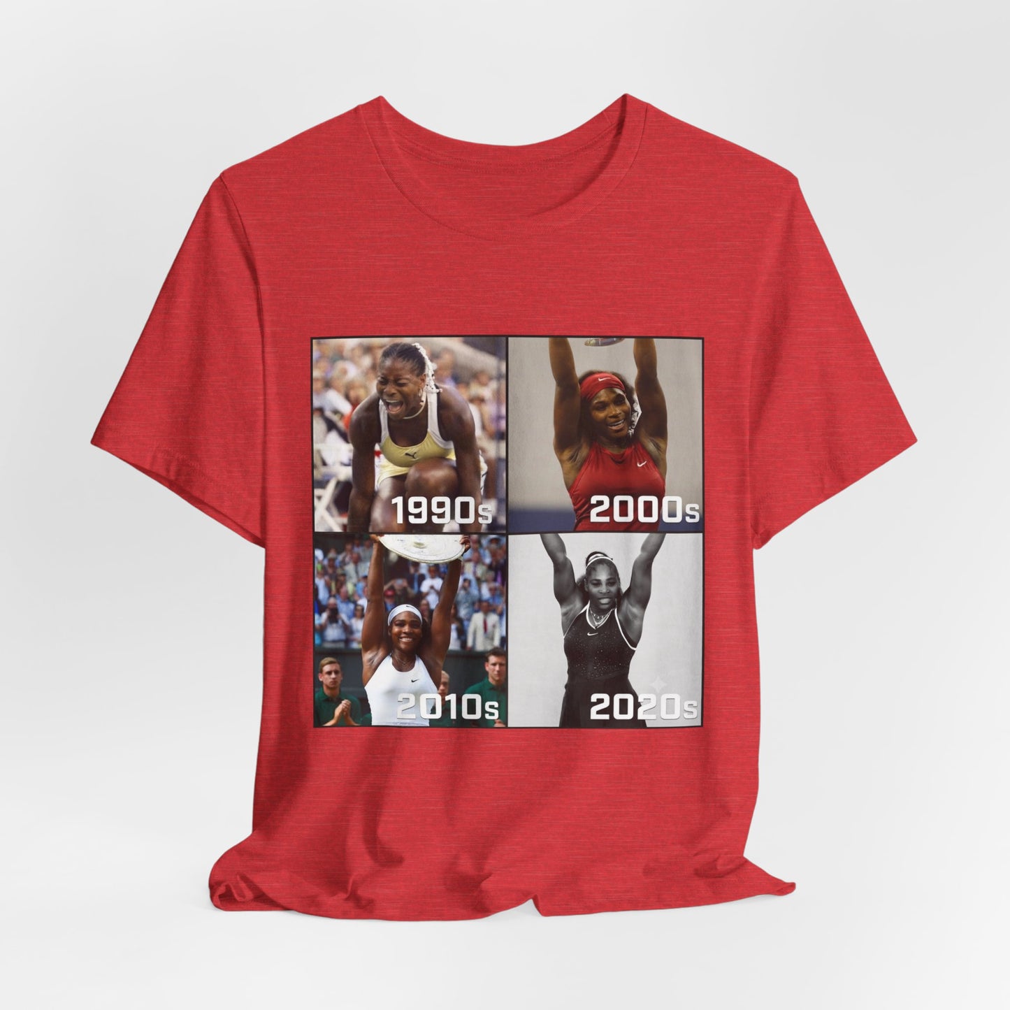 Decades of Champions Serena William’s 1990s–2020s Collage T-shirt