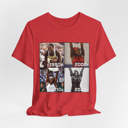 Decades of Champions Serena William’s 1990s–2020s Collage T-shirt