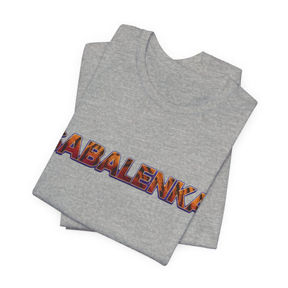 Sabalenka Tennis T‑Shirt — Bold Text Fan Tee