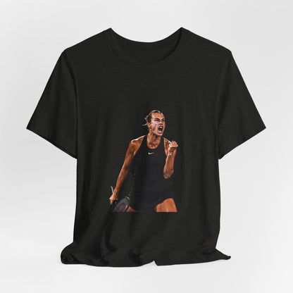 Tennis Player Aryna Sabalenka Victory Graphic Tee