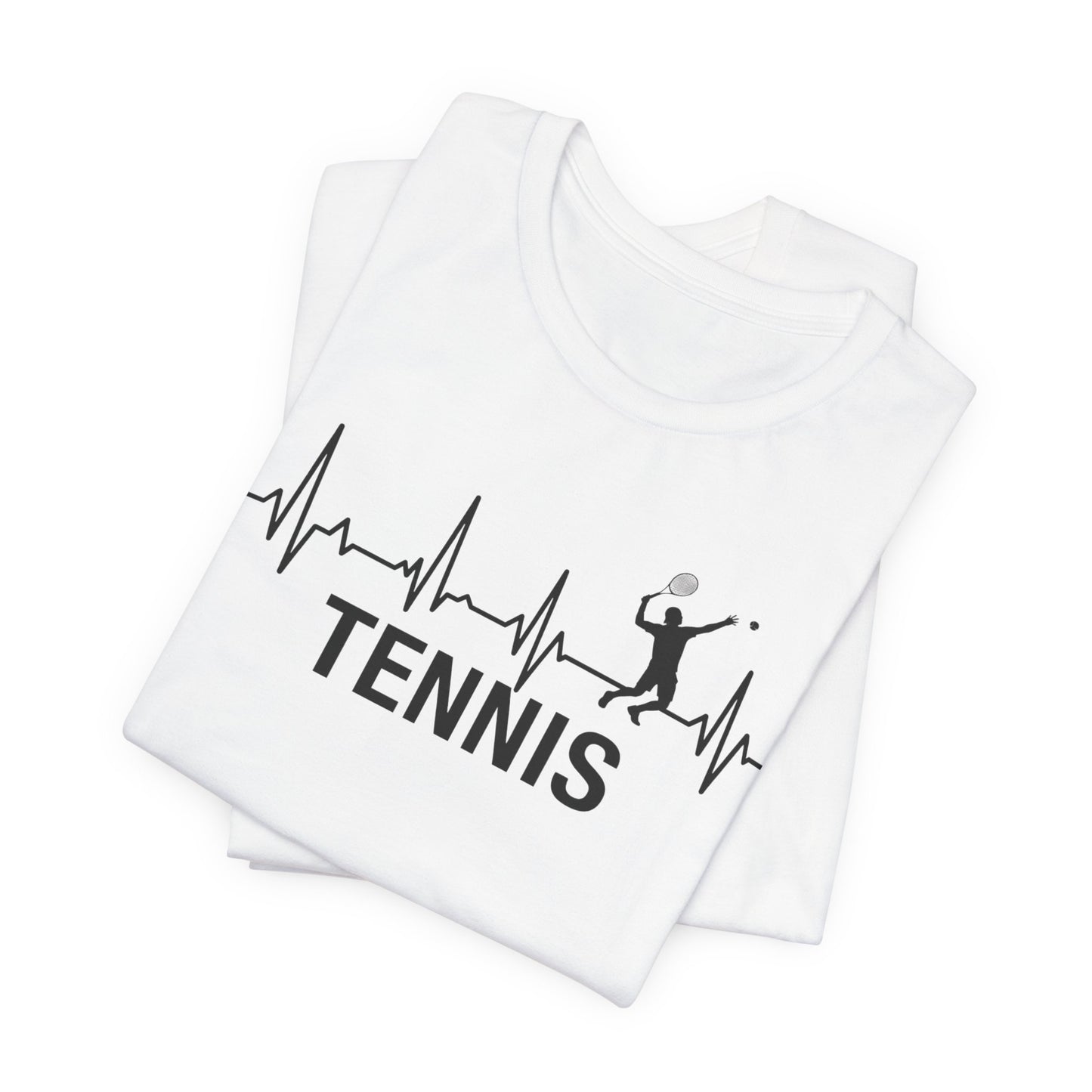 Tennis Heartbeat T‑Shirt — Tennis Player ECG Graphic Tee