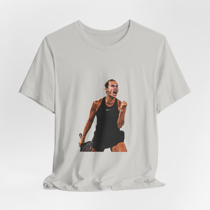 Tennis Player Aryna Sabalenka Victory Graphic Tee