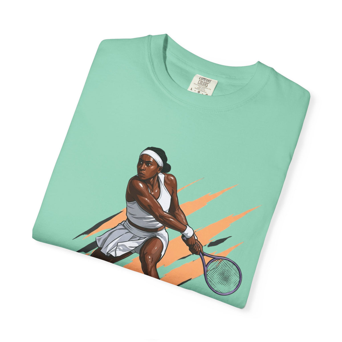 COCO GAUFF Tennis Player Graphic T-Shirt — Dynamic Women's Tennis Art Tee