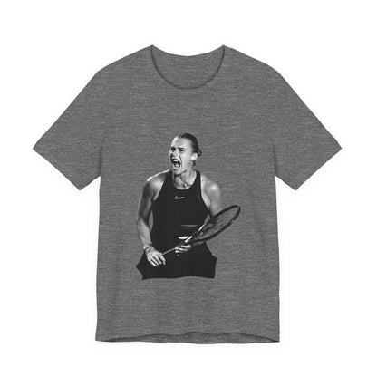 Tennis Player Sabalenka Graphic Tee — Energetic Champion Tennis T‑Shirt
