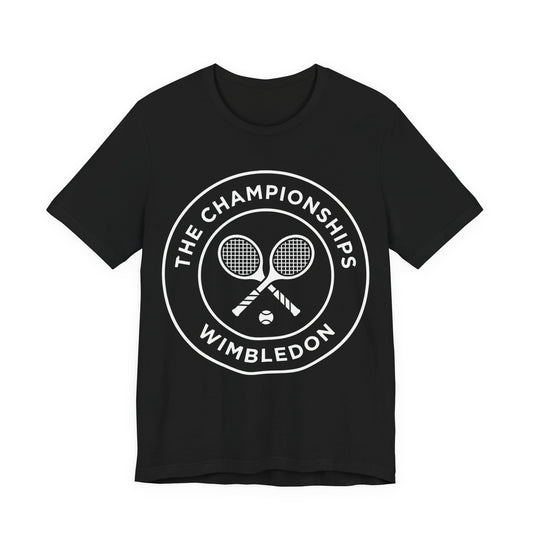 Wimbledon Championships Tennis Tee — Retro Tennis Racket Logo T-Shirt