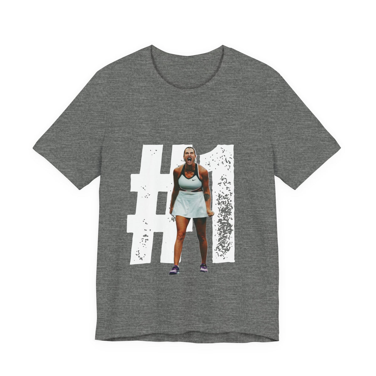 Tennis Player Graphic Tee — Fierce Court Celebration Shirt