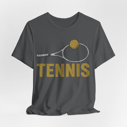 Tennis Racket & Ball Tee — Retro Athletic Tennis T‑Shirt