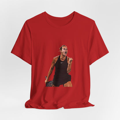 Tennis Player Aryna Sabalenka Victory Graphic Tee