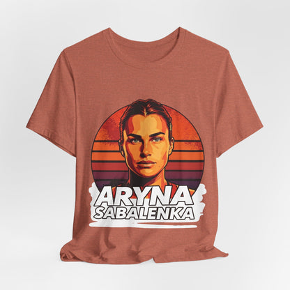 Aryna Sabalenka Graphic Tee — Vintage Sunset Tennis Player T-Shirt