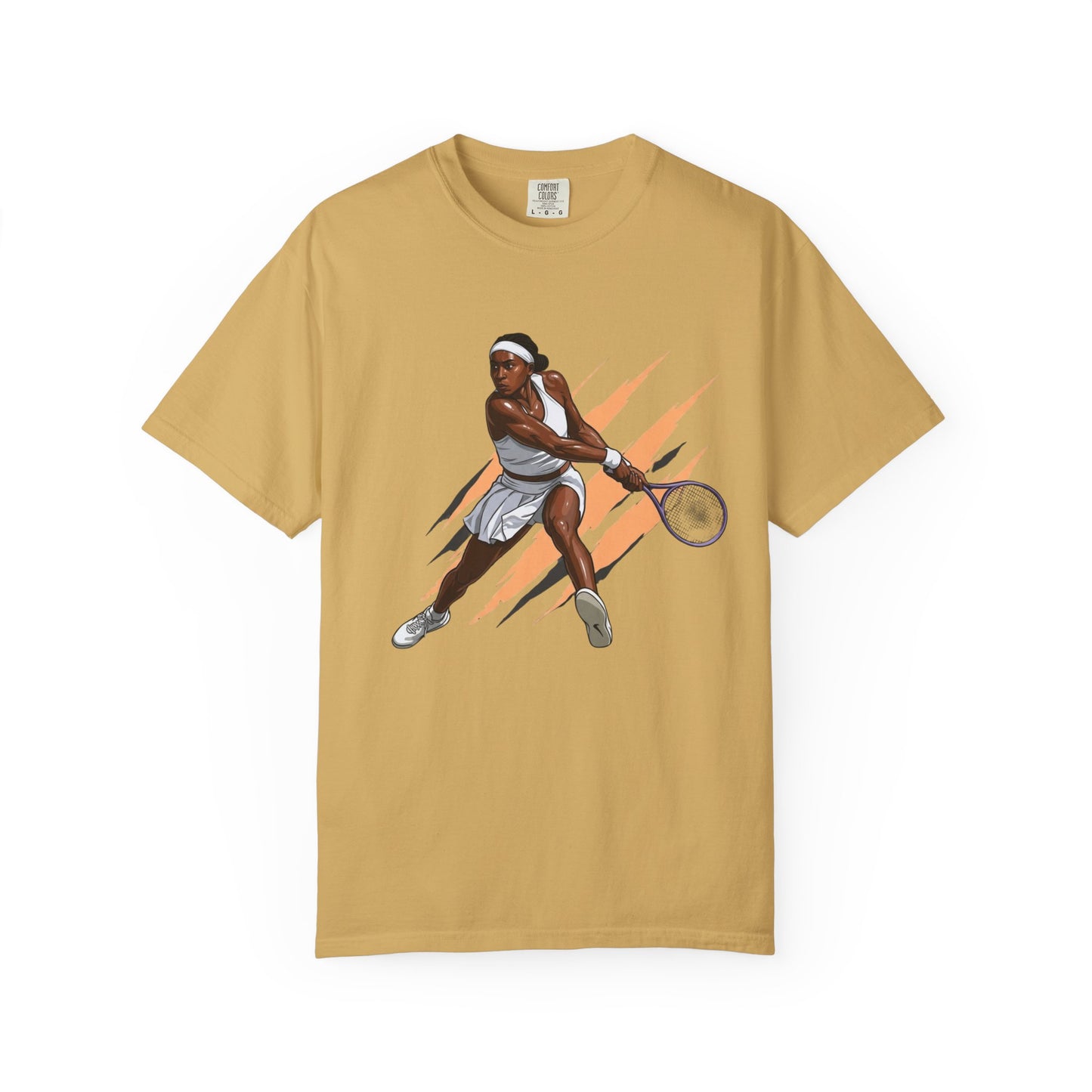 COCO GAUFF Tennis Player Graphic T-Shirt — Dynamic Women's Tennis Art Tee