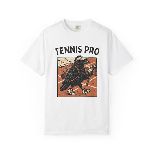 Tennis Pro T‑Shirt — Vintage Raven Tennis Graphic