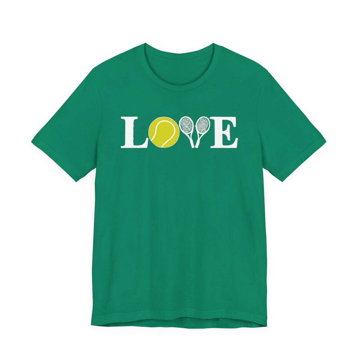 Tennis Love T-Shirt — 'LOVE' with Tennis Ball & Rackets