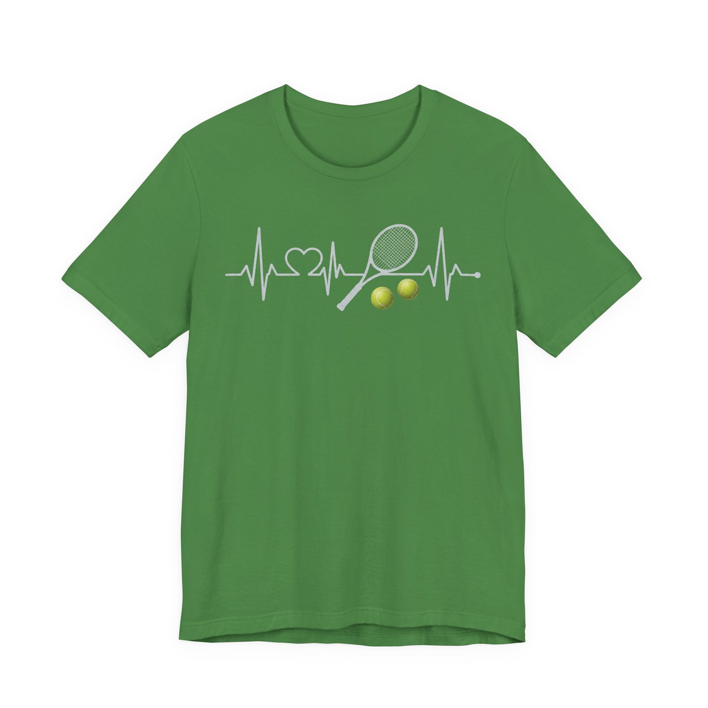 Tennis Heartbeat Tee – Racket & Tennis Ball Graphic Shirt