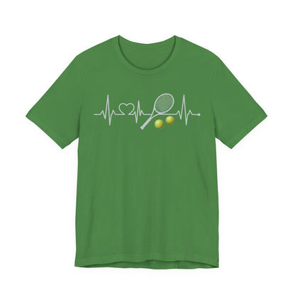 Tennis Heartbeat Tee – Racket & Tennis Ball Graphic Shirt