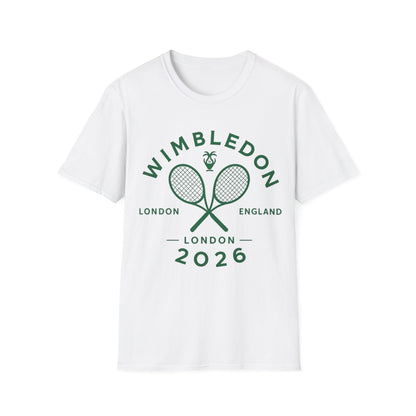 Wimbledon 2026 Tennis T‑Shirt — Vintage Rackets London Logo