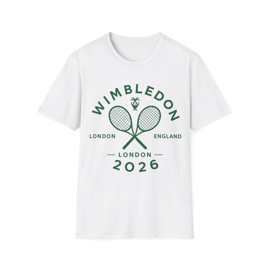 Wimbledon 2026 Tennis T‑Shirt — Vintage Rackets London Logo