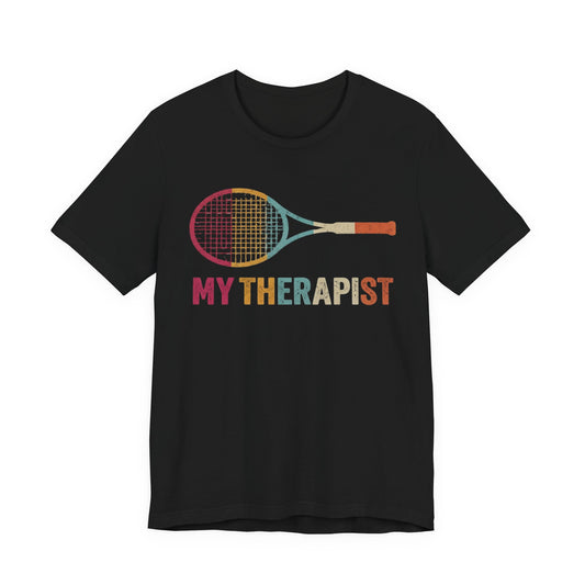 Tennis 'My Therapist' Graphic Tee — Funny Tennis Player Gift