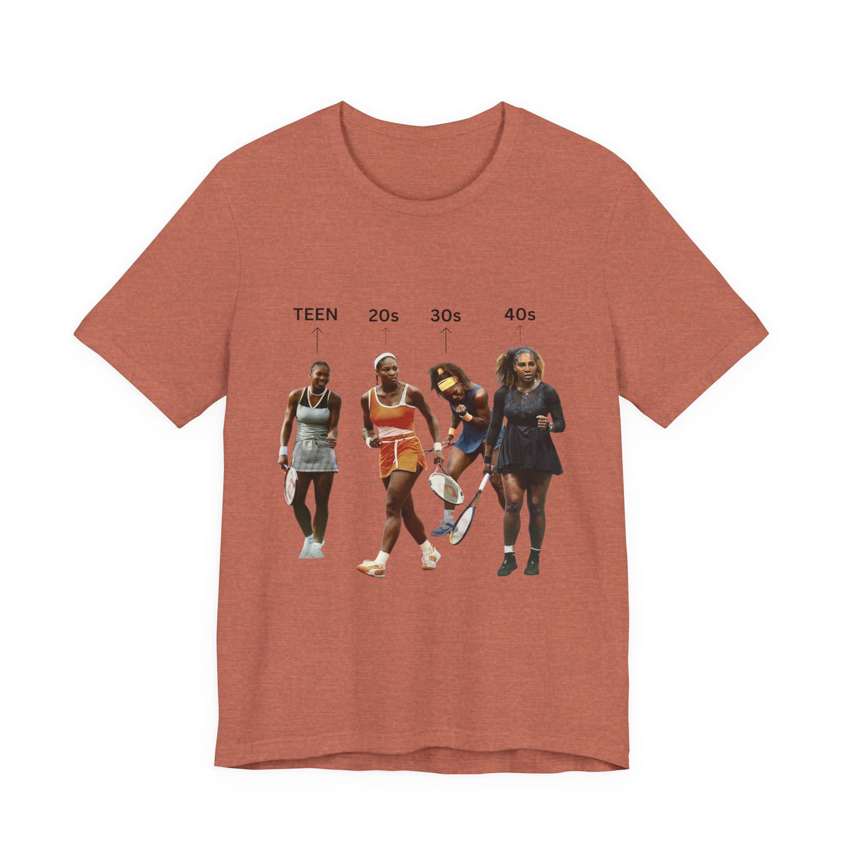 T-Shirt — Serena Williams Life Stages Graphic Tee (Teen · 20s · 30s · 40s)