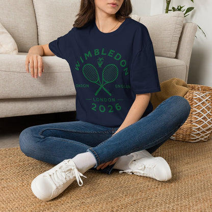 Wimbledon 2026 Tennis T‑Shirt — Vintage Rackets London Logo