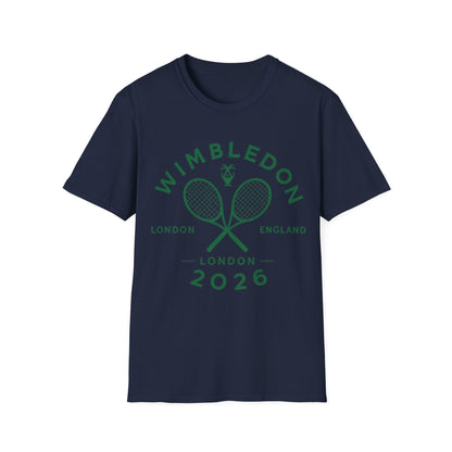 Wimbledon 2026 Tennis T‑Shirt — Vintage Rackets London Logo