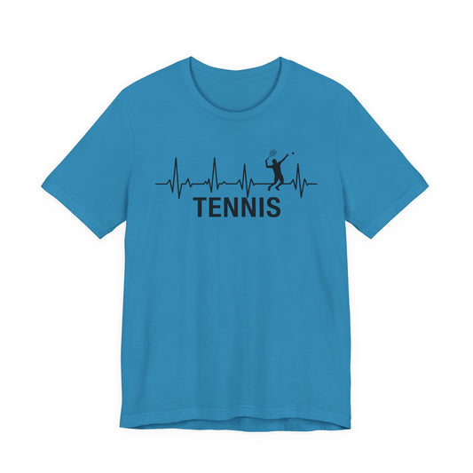 Tennis Heartbeat T‑Shirt — Tennis Player ECG Graphic Tee
