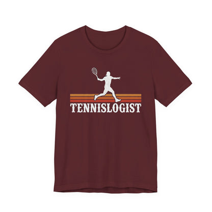 Tennislogist T‑Shirt – Retro Tennis Player Graphic Tee for Coaches & Fans