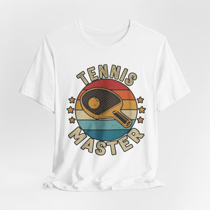 Tennis Master Tee — Retro Paddle & Ball Vintage-Style Tennis Shirt