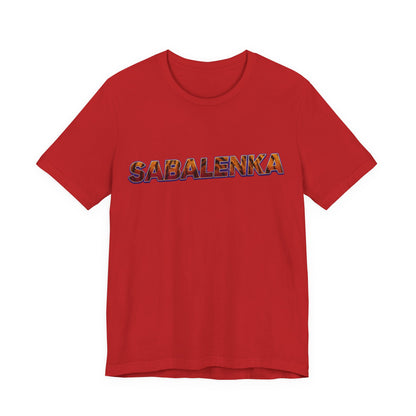 Sabalenka Tennis T‑Shirt — Bold Text Fan Tee