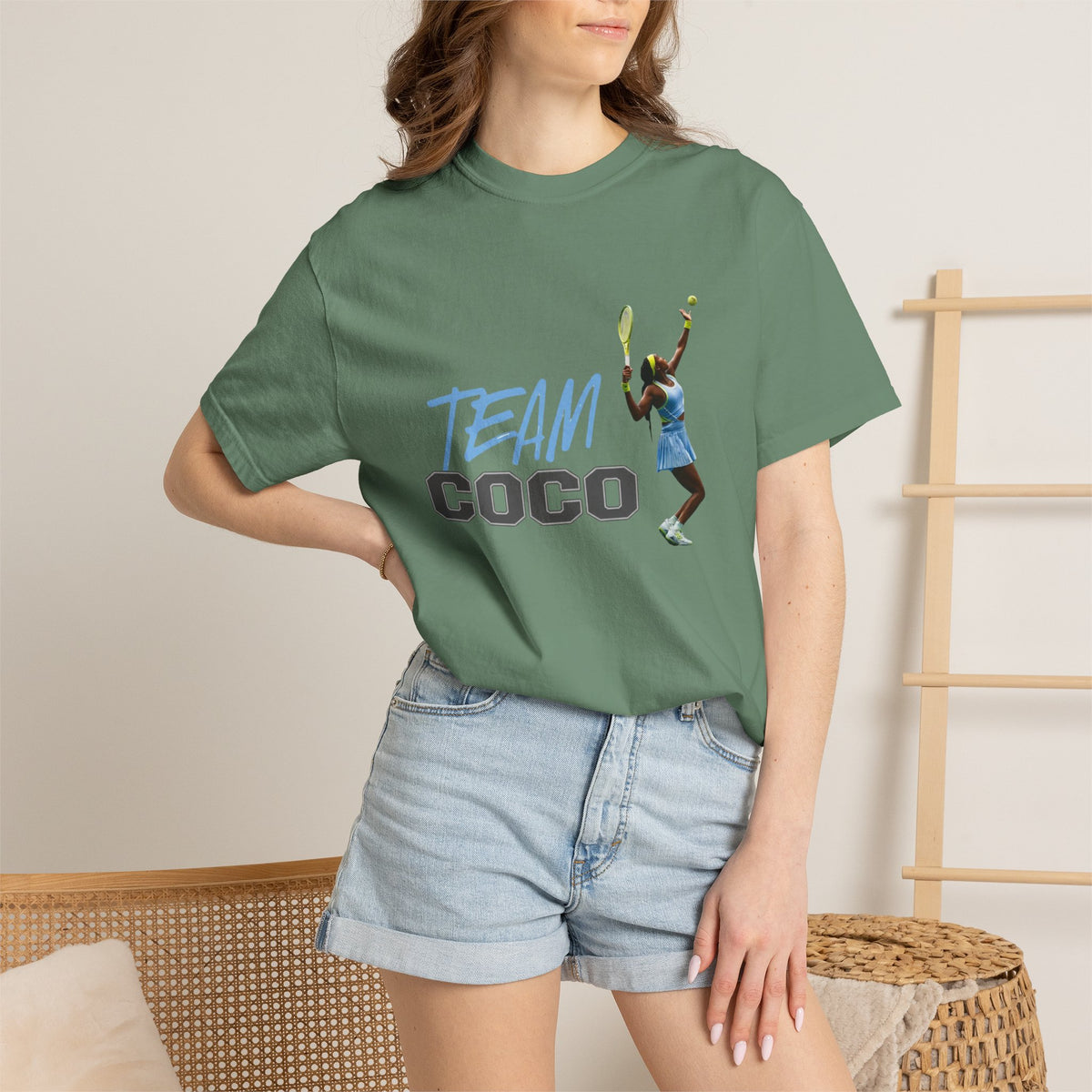 Team Coco Gauff Tennis T-Shirt — "TEAM COCO" Tennis Player Graphic Tee