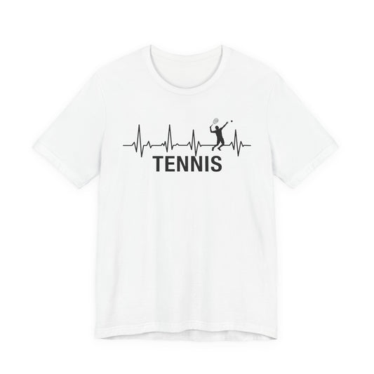 Tennis Heartbeat T‑Shirt — Tennis Player ECG Graphic Tee