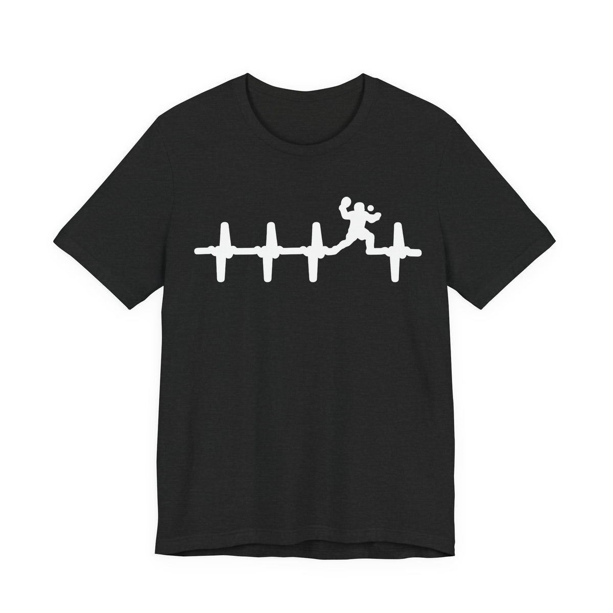 Runner Heartbeat T‑Shirt — Heartbeat EKG with Tennis Runner Graphic Tee