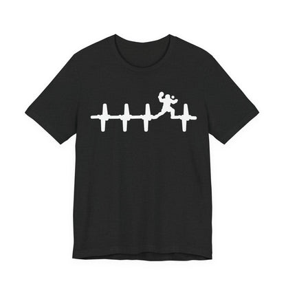 Runner Heartbeat T‑Shirt — Heartbeat EKG with Tennis Runner Graphic Tee