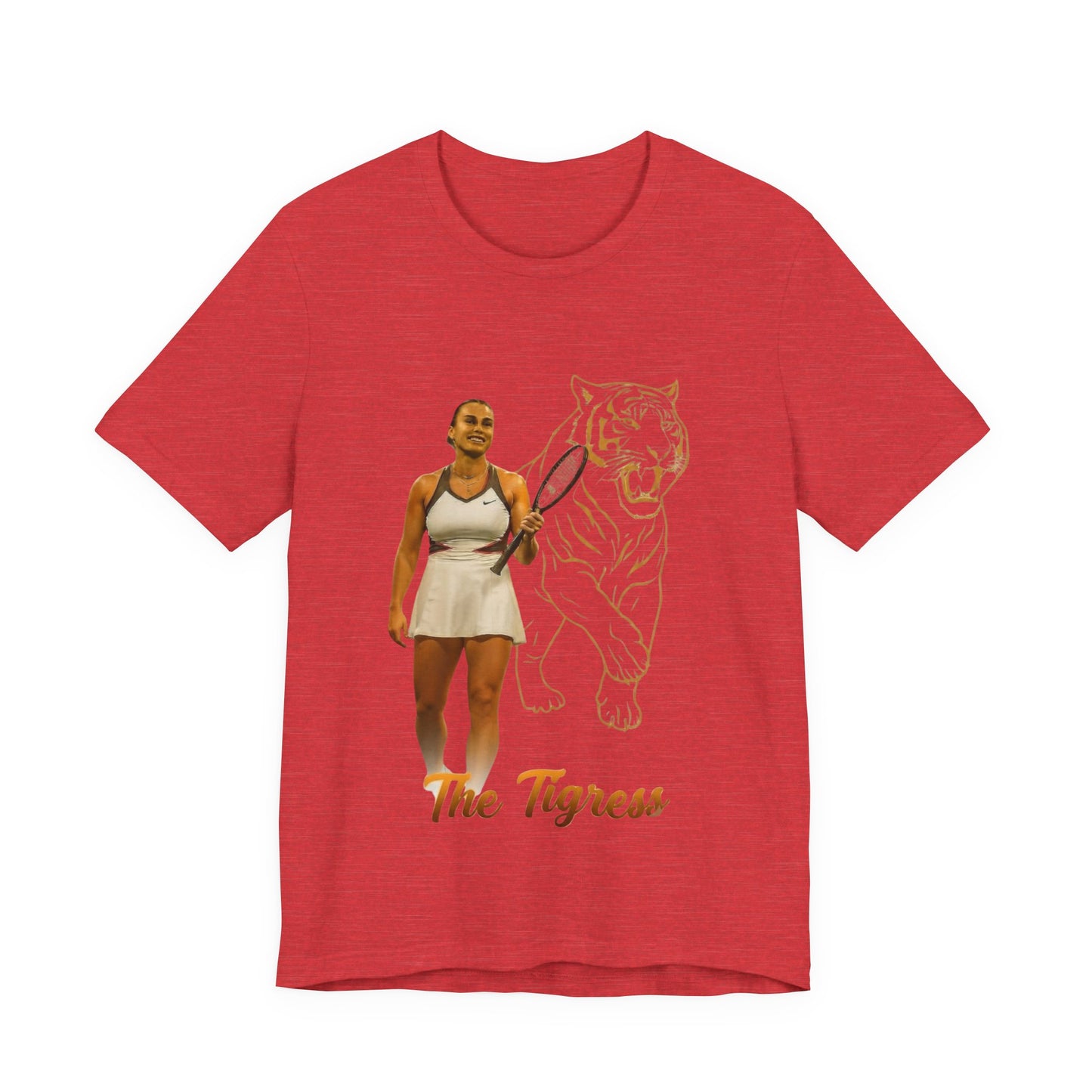 Sabalenka The Tigress Graphic Tee — Empowered Woman & Tiger Illustration