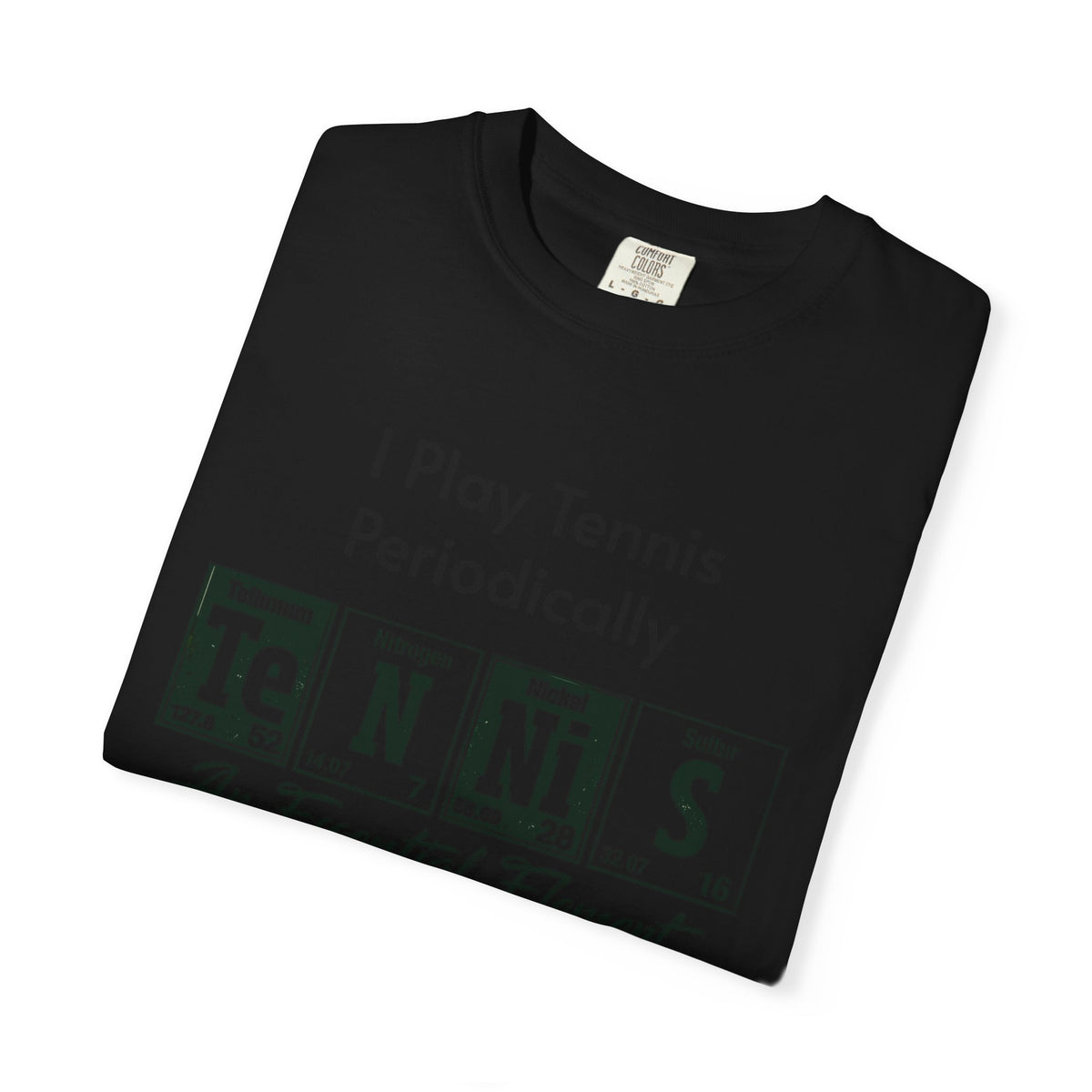 Tennis Periodically T‑Shirt — “An Essential Element” Chemistry Tennis Tee