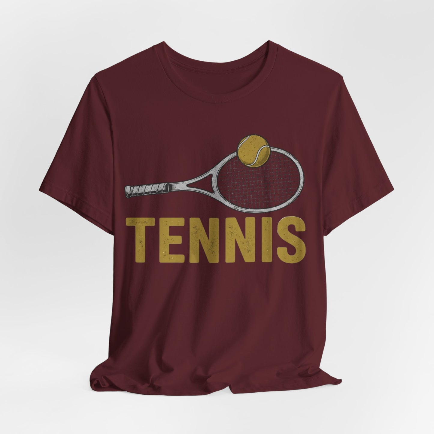 Tennis Racket & Ball Tee — Retro Athletic Tennis T‑Shirt