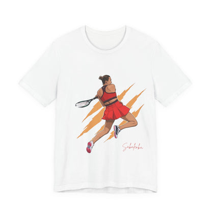 Tennis Player Aryna Sabalenka Graphic Tee — Dynamic Female Athlete Design