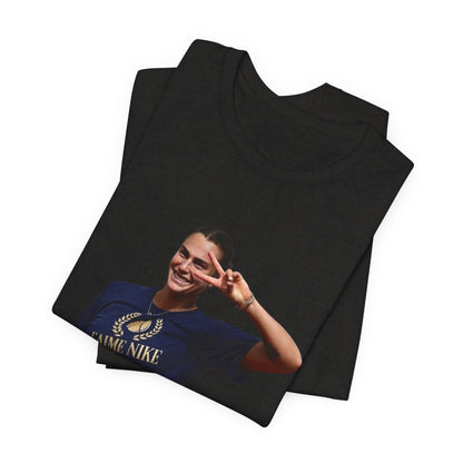 Aryna Sabalenka T-Shirt —Graphic Tee with Smiling Player Photo