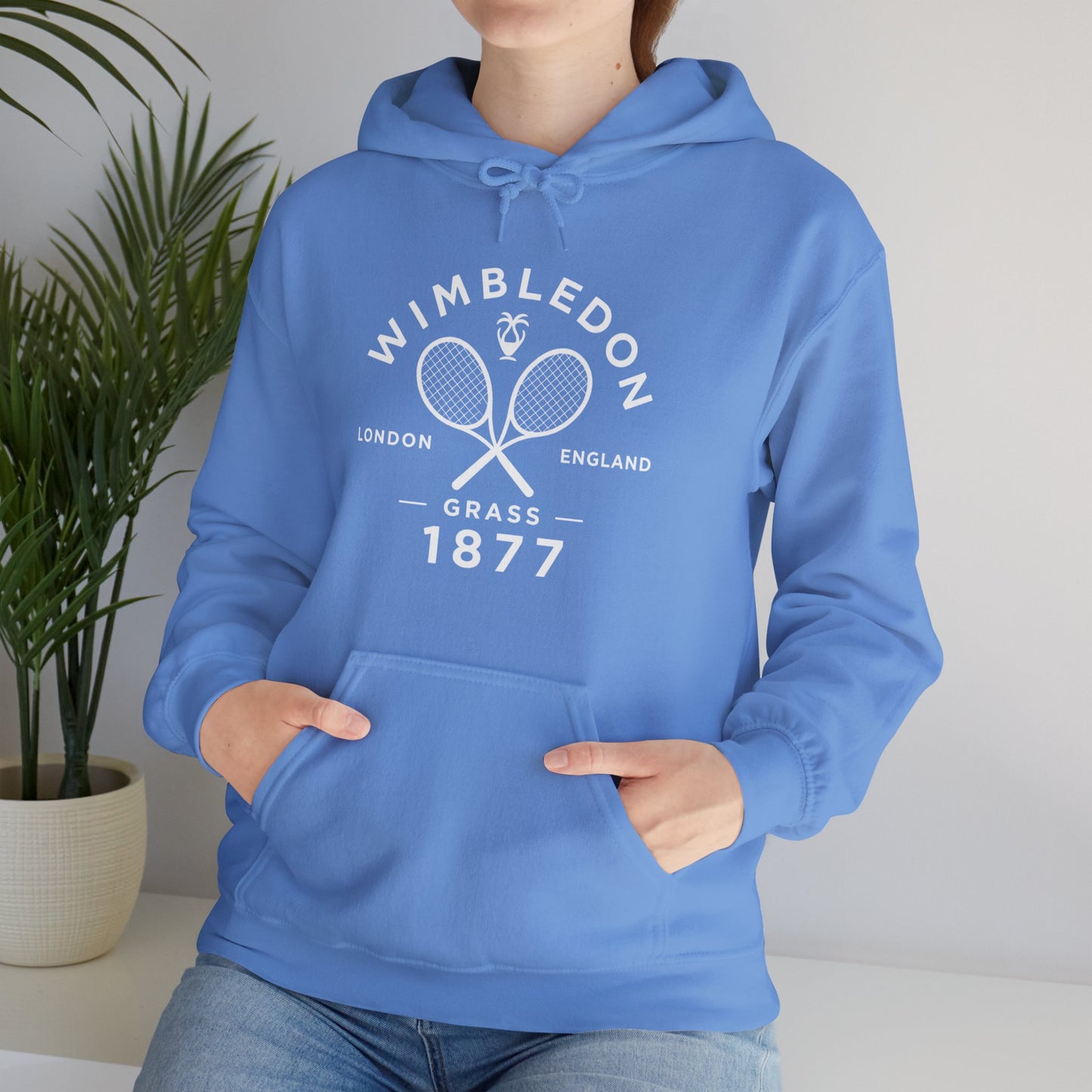 Wimbledon 1877 Tennis Hoodie — Classic Racquets Logo Pullover