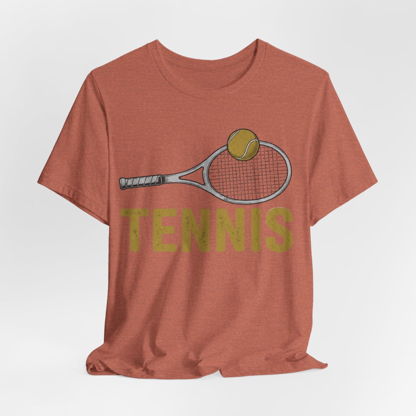Tennis Racket & Ball Tee — Retro Athletic Tennis T‑Shirt