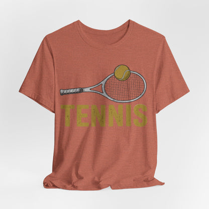 Tennis Racket & Ball Tee — Retro Athletic Tennis T‑Shirt