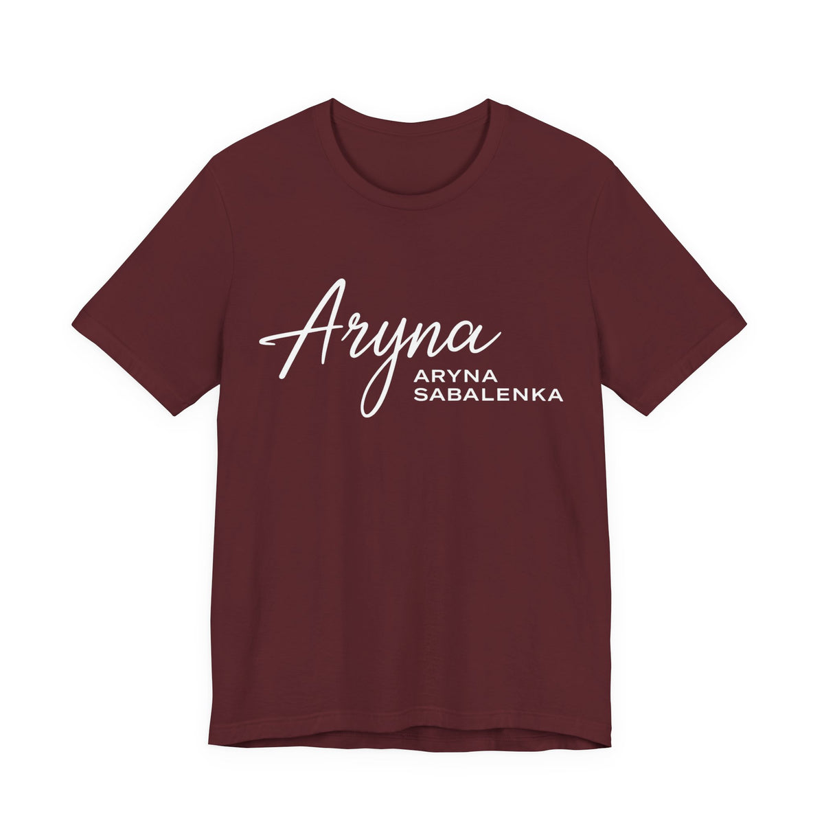 Sabalenka Classic White Tee — Plain Short Sleeve T-Shirt